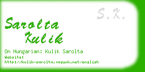 sarolta kulik business card